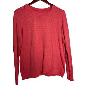 Lululemon red long sleeve top sz 10